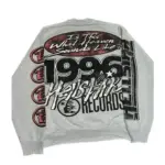 Hellstar Studios Records Crewneck Sweatshirt Grey