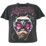 Hellstar Future Pink Goggles Washed Tee Black