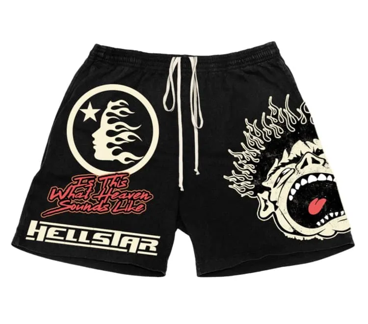 Hellstar Studios Noise Sweatshorts Vintage Black